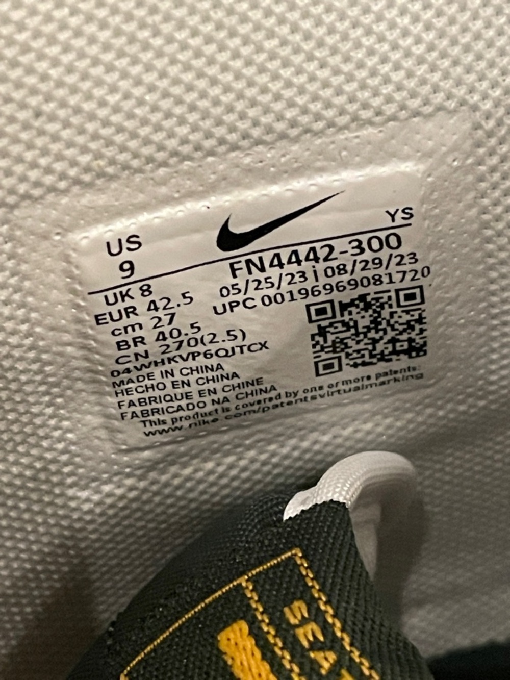 Nike Del Sol Terminator High "Seattle Supersonics” Shoe, Size 9 - Picture 10 of 11
